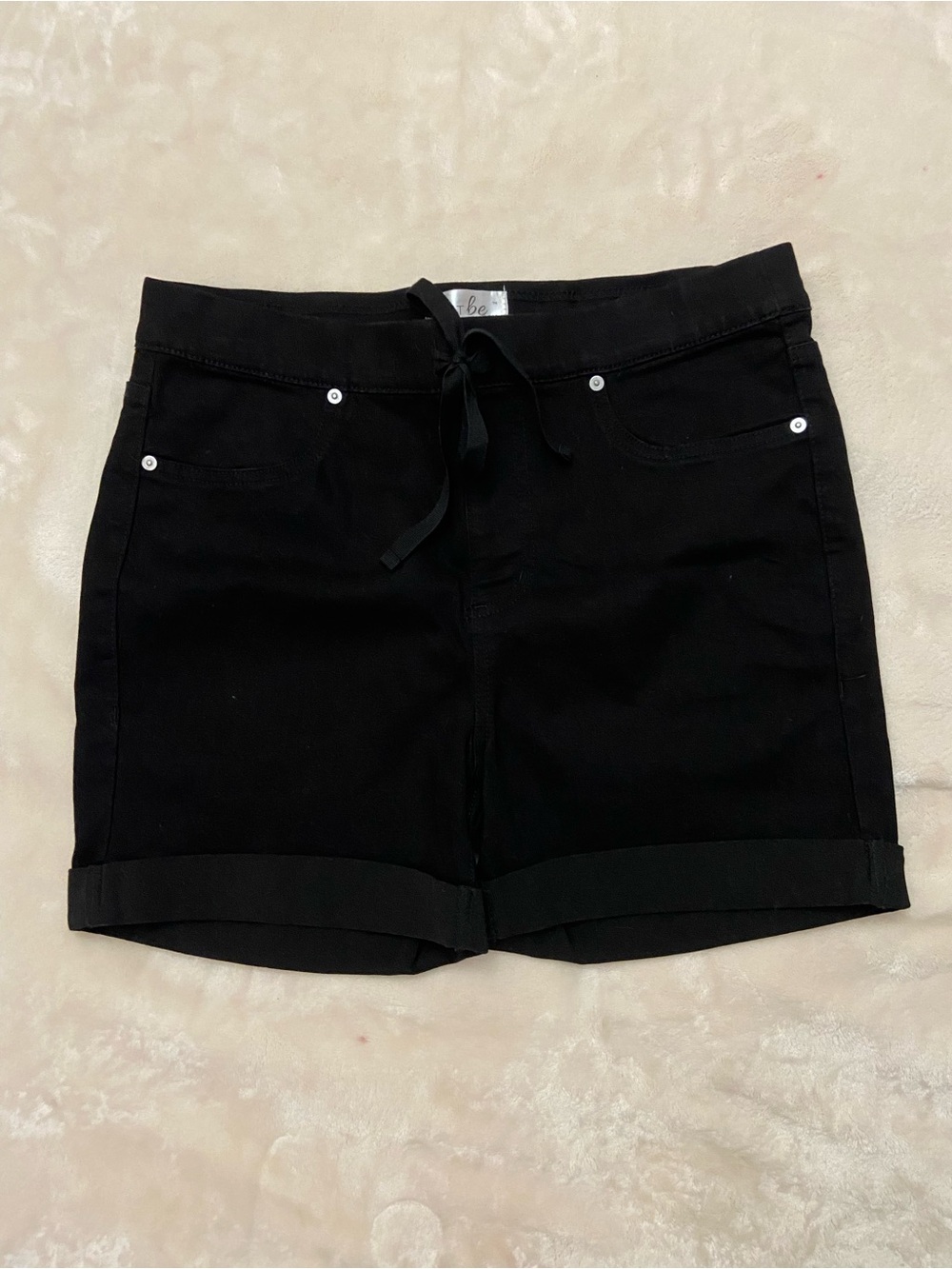 just be Black Drawstring Bermuda shorts NWOT size M